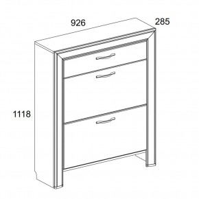 Тумба для обуви 2D1S, OLIVIA, цвет вудлайн крем/дуб анкона в Игре - igra.ok-mebel.com | фото 2