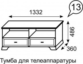 Тумба для телеаппаратуры Венеция 13 бодега в Игре - igra.ok-mebel.com | фото 2