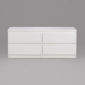 Тумба КАСТОР длинная с четырьмя ящиками, цвет белый в Игре - igra.ok-mebel.com | фото 2