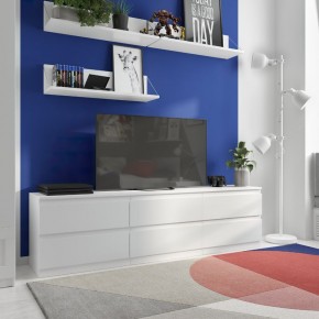 Тумба КАСТОР длинная с шестью ящиками, цвет белый в Игре - igra.ok-mebel.com | фото