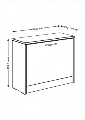 Тумба ОРИОН с одной полкой для обуви, цвет Дуб Сонома в Игре - igra.ok-mebel.com | фото 2