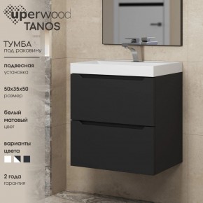 Тумба под раковину Uperwood Tanos 50 см, подвесная, черная матовая в Игре - igra.ok-mebel.com | фото 4