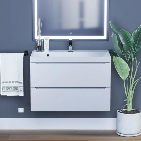 Тумба под раковину Uperwood Tanos 80 см, подвесная, белая матовая в Игре - igra.ok-mebel.com | фото