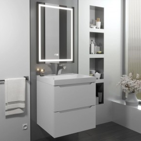 Тумба с раковиной Uperwood Tanos 50 см, подвесная, белая матовая в Игре - igra.ok-mebel.com | фото