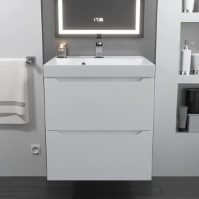 Тумба с раковиной Uperwood Tanos 50 см, подвесная, белая матовая в Игре - igra.ok-mebel.com | фото 10