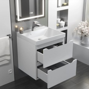 Тумба с раковиной Uperwood Tanos 50 см, подвесная, белая матовая в Игре - igra.ok-mebel.com | фото 11