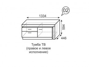 Тумба ТВ Люмен 02 Дуб Сакраменто/Белый снег в Игре - igra.ok-mebel.com | фото 3