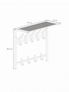 Вешалка-полка Торонто 22 в Игре - igra.ok-mebel.com | фото 3