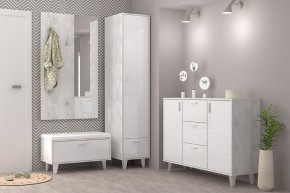 Вешалка с зеркалом Эго ВЗ-1 Бетон светлый в Игре - igra.ok-mebel.com | фото 2