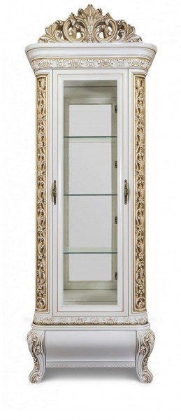 Витрина одностворчатая Алсу (белый глянец) в Игре - igra.ok-mebel.com | фото 3