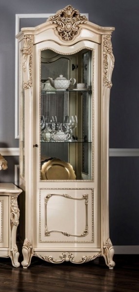 Витрина одностворчатая Джоконда (крем) в Игре - igra.ok-mebel.com | фото 2