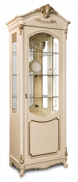 Витрина одностворчатая Мона Лиза (крем) в Игре - igra.ok-mebel.com | фото 2