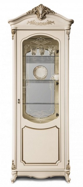 Витрина одностворчатая Мона Лиза (крем) в Игре - igra.ok-mebel.com | фото 3