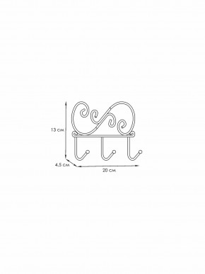 ВН 275 Ч Вешалка настенная "Кружева 3" Черный в Игре - igra.ok-mebel.com | фото 2