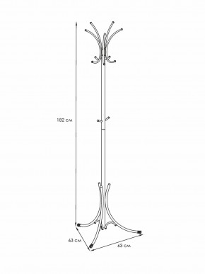 ВНП 17 Ч Вешалка-стойка №3 "Корона" Черный в Игре - igra.ok-mebel.com | фото 2