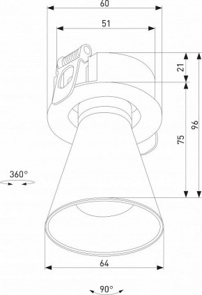 Встраиваемый светильник Elektrostandard Bell 25097/LED 8W 3000K белый в Игре - igra.ok-mebel.com | фото 5