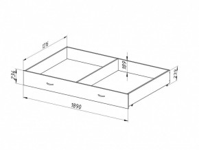 Ящик для металлических кроватей 120*190 (Дуб молочный) в Игре - igra.ok-mebel.com | фото 2