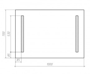 Зеркало Good Light 2-100 с подсветкой Домино (GL7016Z) в Игре - igra.ok-mebel.com | фото 3