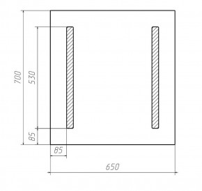Зеркало Good Light 2-65 с подсветкой Домино (GL7011Z) в Игре - igra.ok-mebel.com | фото 6
