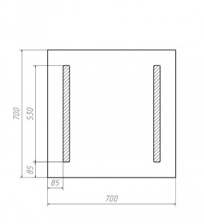 Зеркало Good Light 2-70 с подсветкой Домино (GL7012Z) в Игре - igra.ok-mebel.com | фото 6